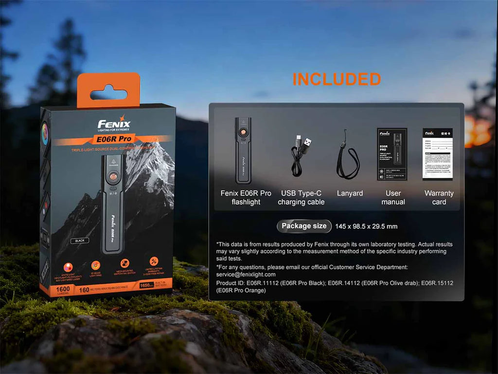 Fenix E06R PRO 3-in-1 Multifunctional Flashlight 1600 Lumens