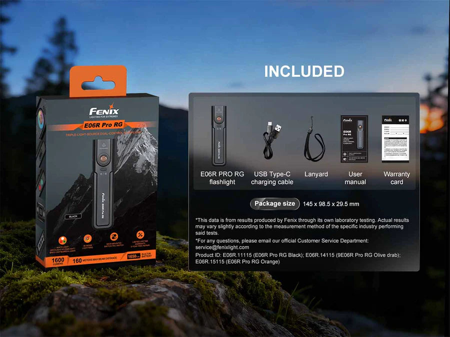 Fenix E06R PRO RG 3-IN-1 Multifunctional Flashlight 1600 Lumens