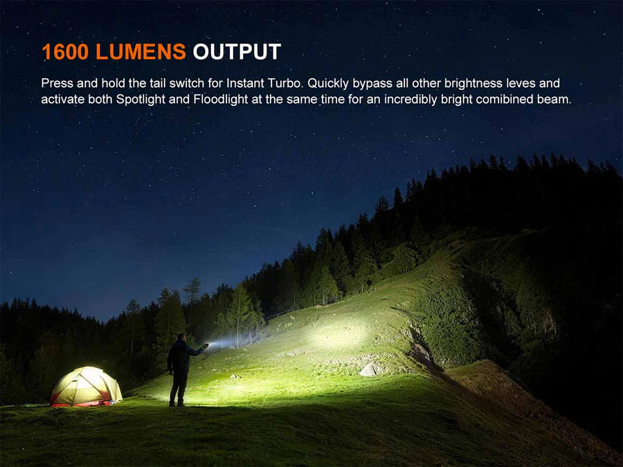 Fenix E08R UE Multi Led Dual Control Flashlight 1600 Lumens
