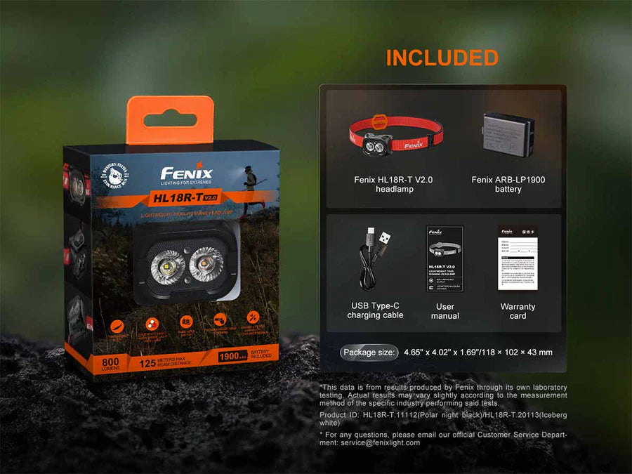 Fenix HL18R-T V2.0 Rechargeable Headlamp 800 Lumens