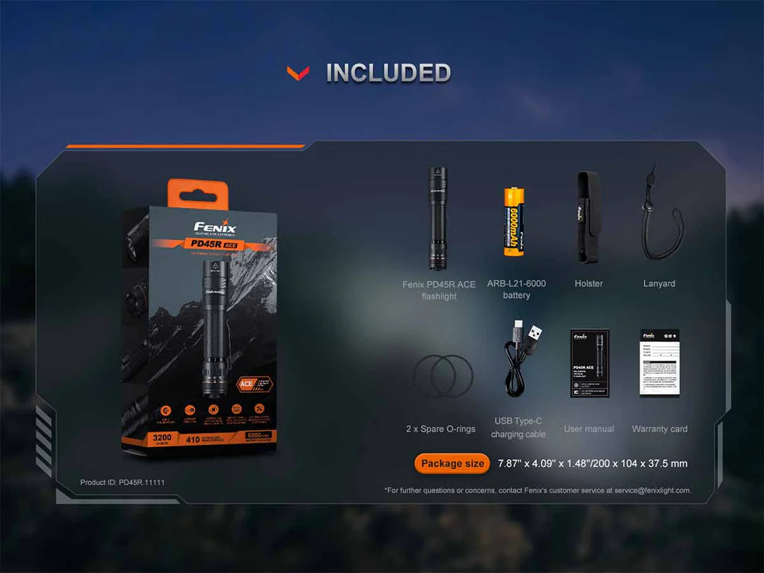 Fenix PD45R ACE Flashlight 3200 Lumens