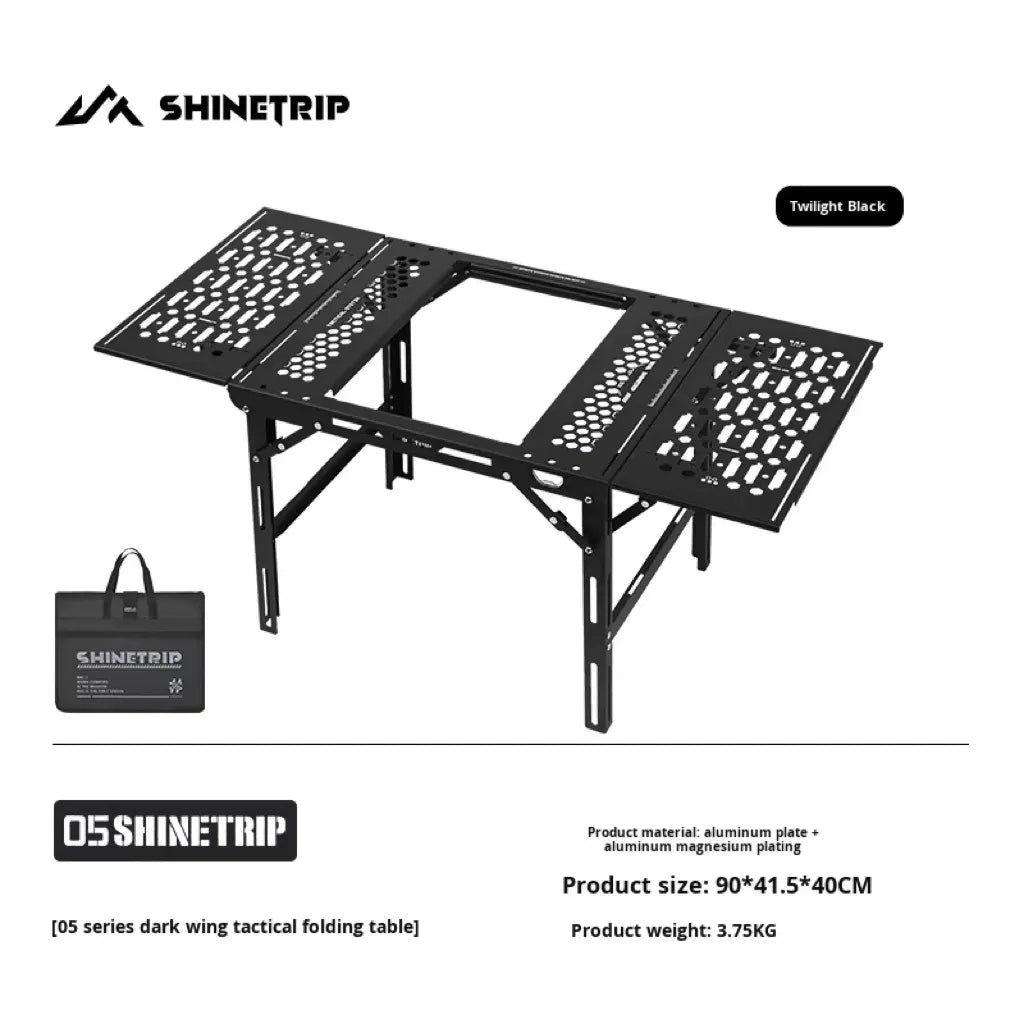 ShineTrip Darkwing Tactical Folding Table w/ Accessories