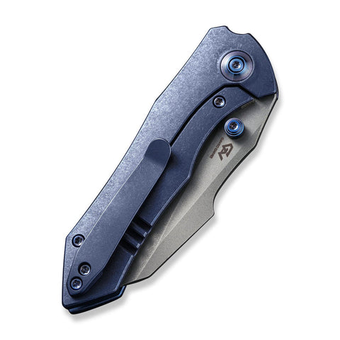 WEKNIFE High-Fin Thumb Stud Knife Titanium Handle