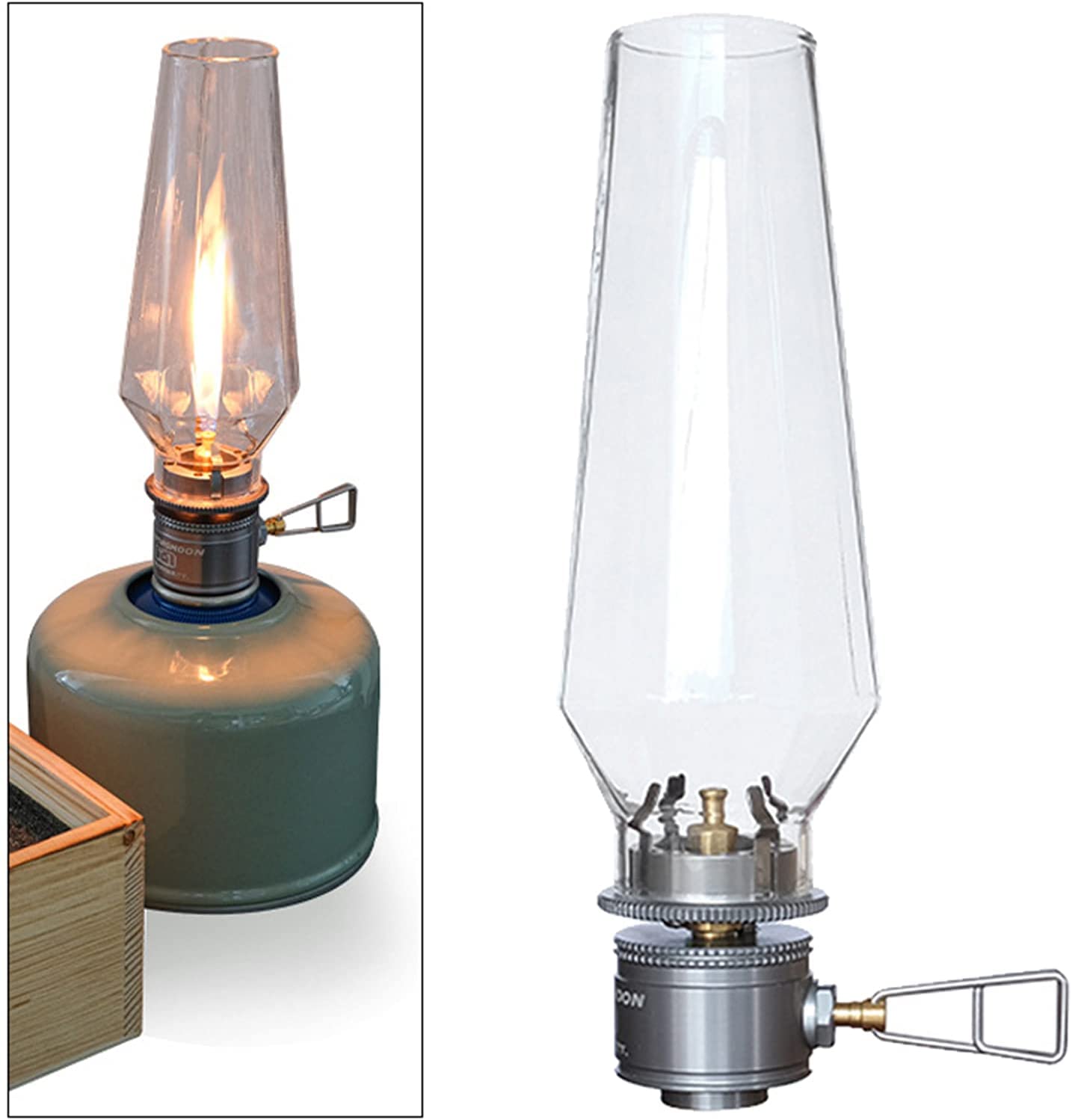 [CLEARANCE] Campingmoon Camping Gas Lantern w/ Wooden Case