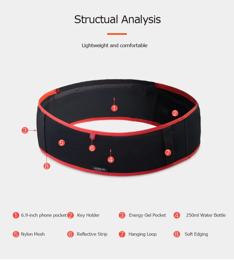 AONIJIE Stretch Fanny Pack W/ Soft Flask- W938S