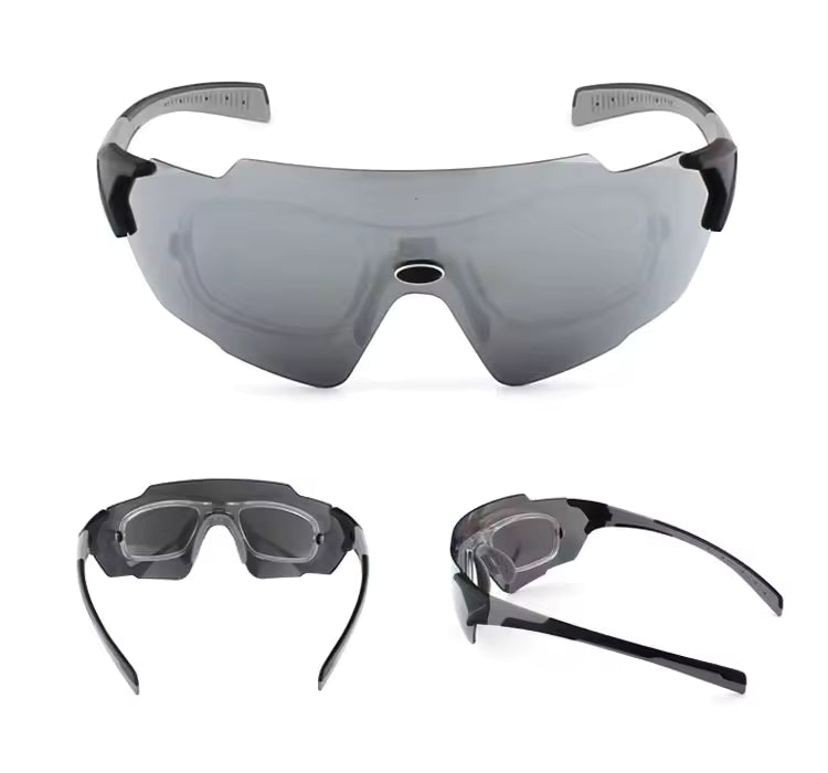 Xunqi XQ552 Polarized Multi Lens Black Frame and Silver Lens