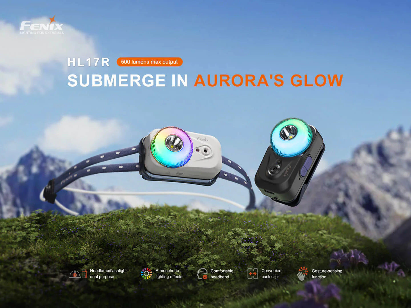 Fenix HL17R Multicolor 2-in-1 Headlamp 500 Lumens