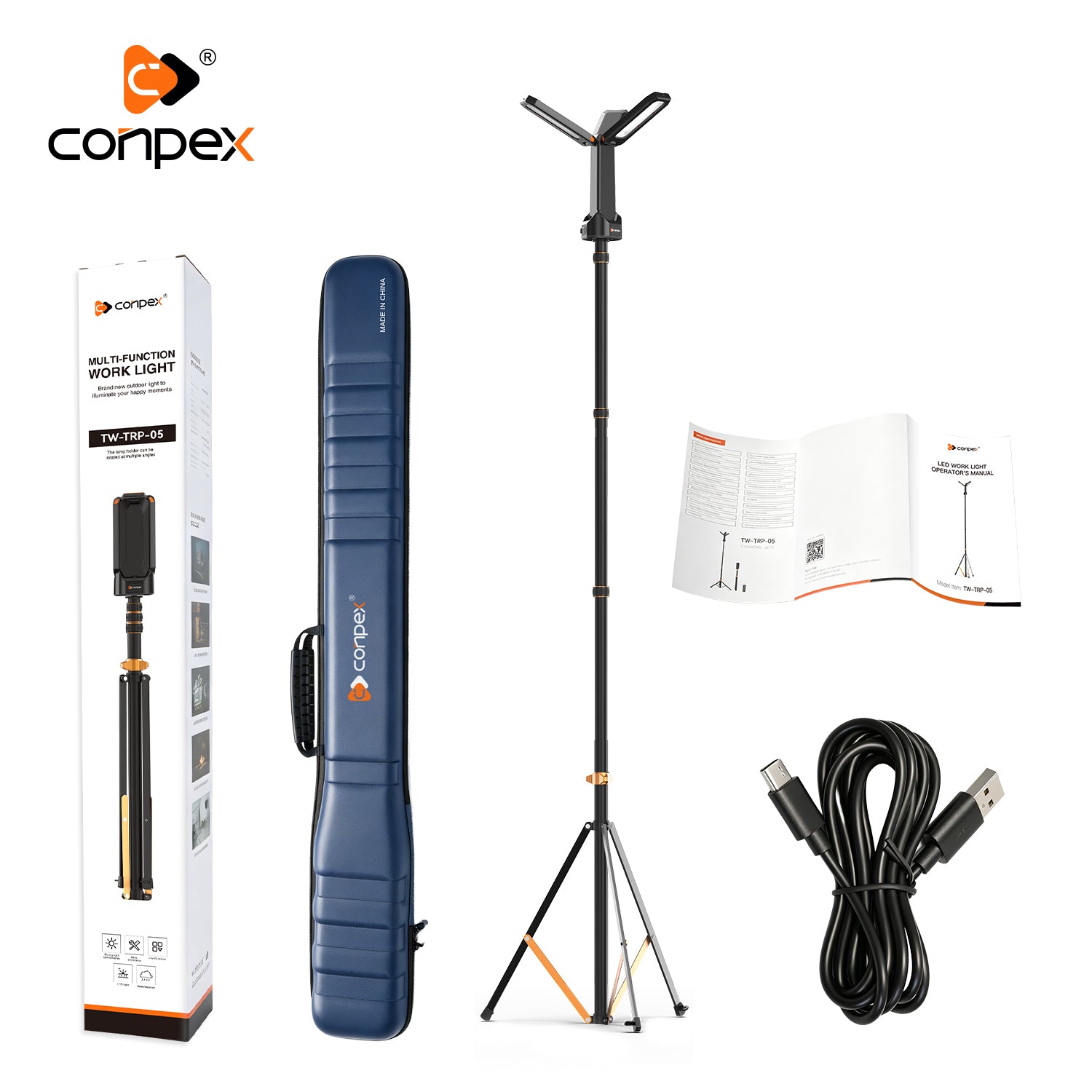 Conpex Portable Telescopic Led Camping/Work Light 4500 Lumens