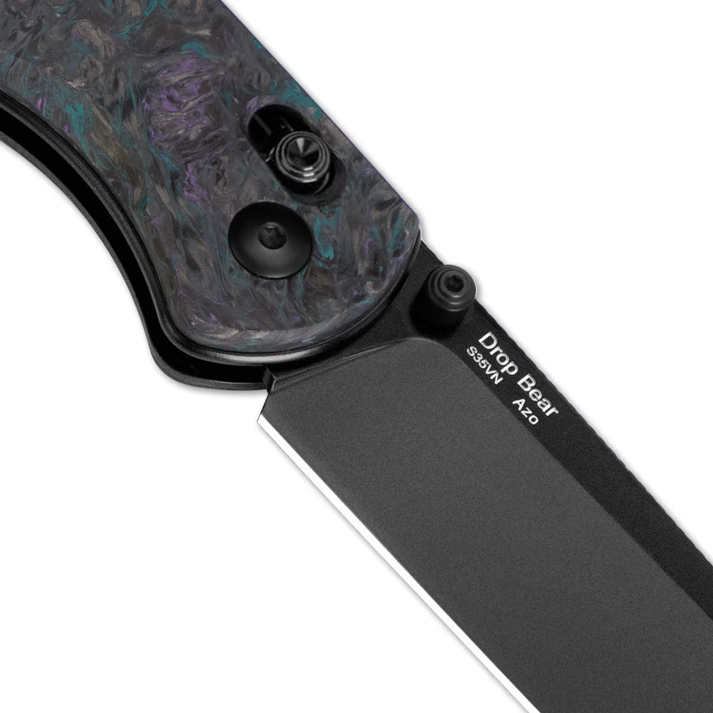 KIZER Drop Bear S35VN Blade Dark Matter & Clutch Lock 2.97"