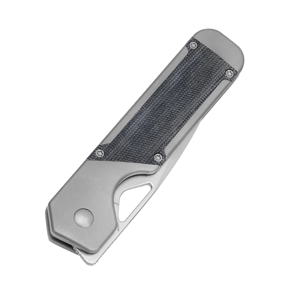 KIZER Militaw S35VN Blade Titanium/Macarta Handle 3.36"