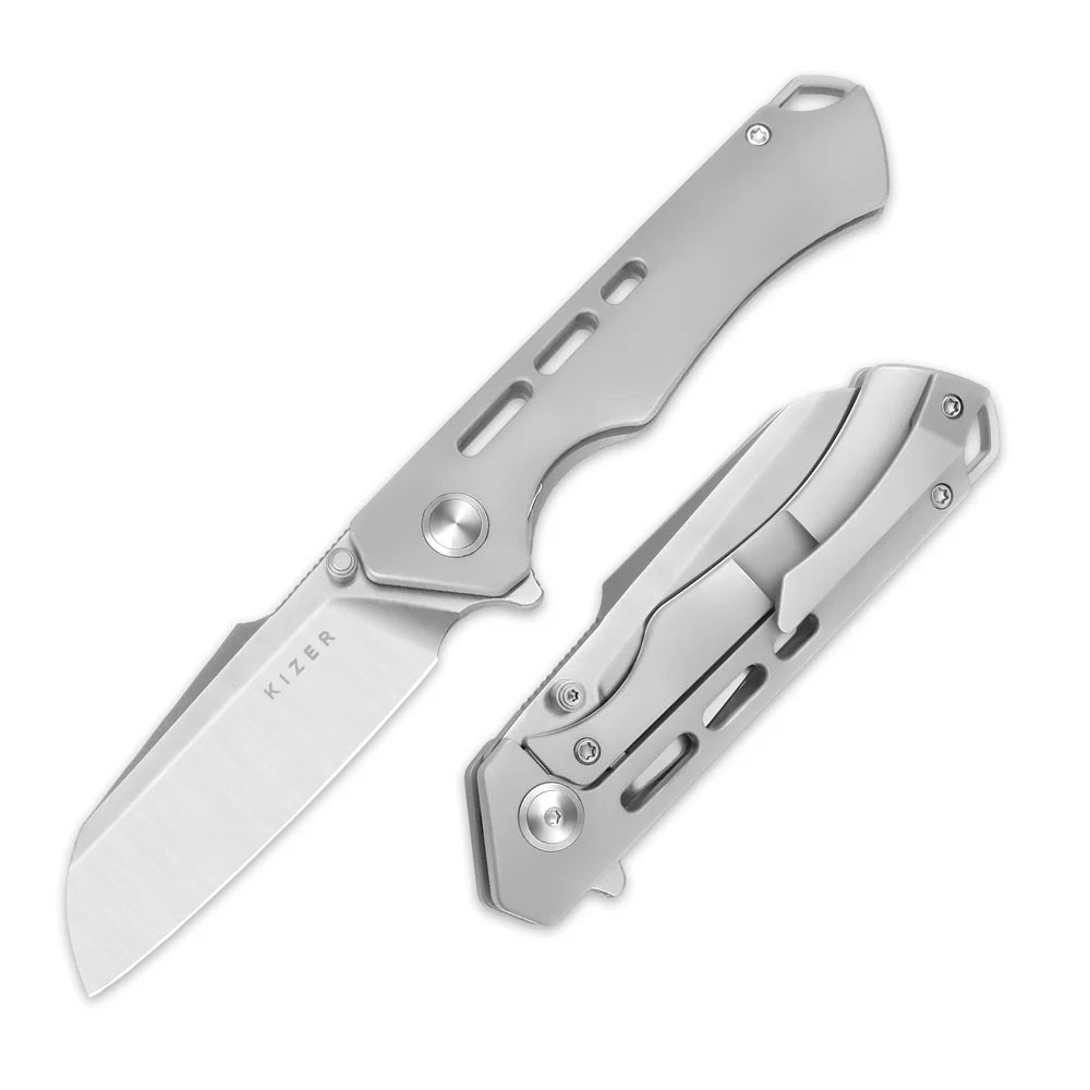 KIZER Crest S35VN Blade Titanium Handle Frame Lock 3.05"