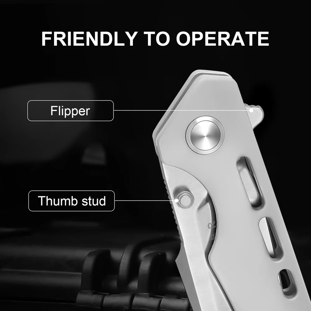 KIZER Crest S35VN Blade Titanium Handle Frame Lock 3.05"