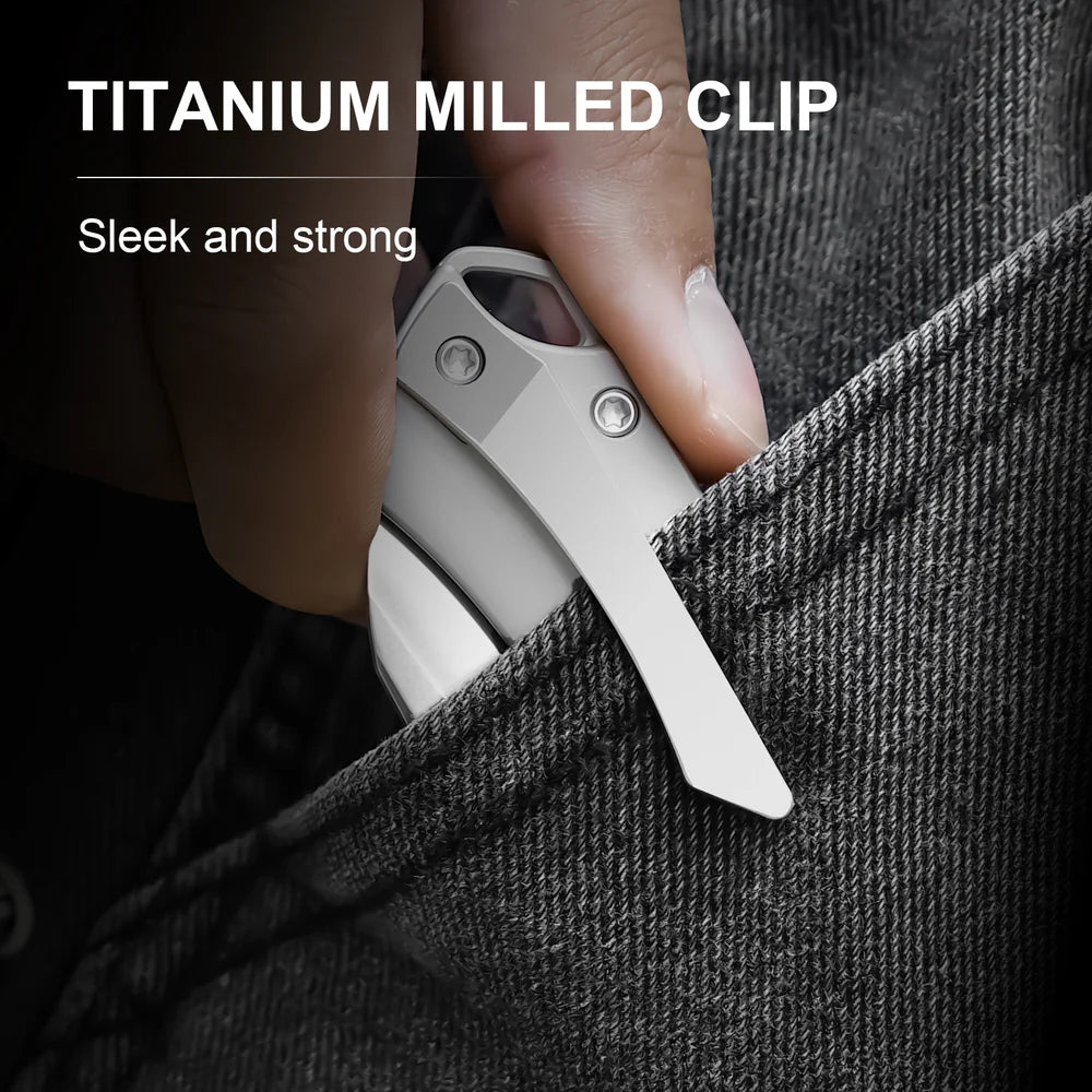 KIZER Crest S35VN Blade Titanium Handle Frame Lock 3.05"