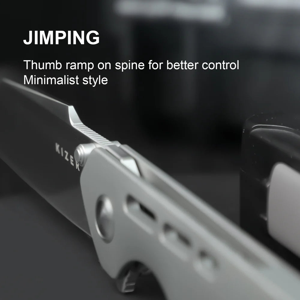 KIZER Crest S35VN Blade Titanium Handle Frame Lock 3.05"