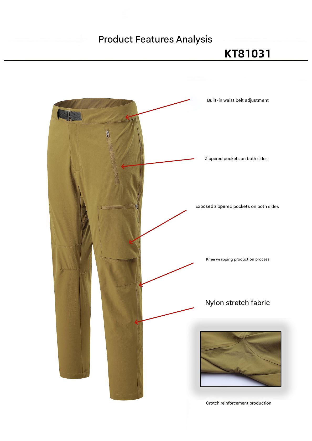 KongurTagh KT81031 Multi Pocket Belt Quick Dry Pants