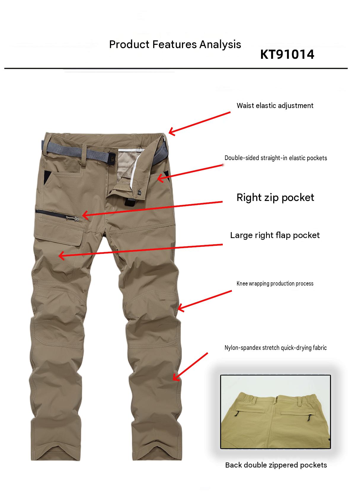 KongurTagh KT91014 Multi Pocket Quick Dry Pants