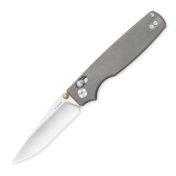 KIZER Original 2 S45VN Blade Satin Titanium Handle Clutch Lock 3.17