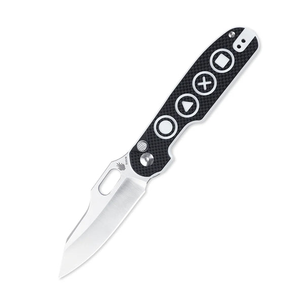 KIZER Cormorant S35VN Blade Black/White G10 & Button Lock 3.17