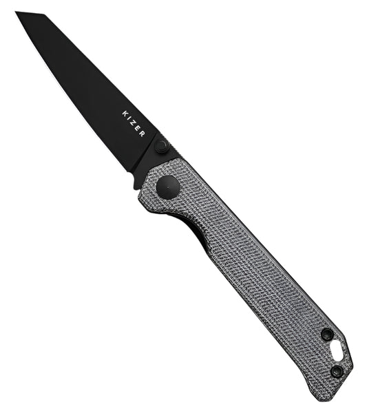 KIZER Begleiter Nitro-V Micarta Black/Steel Liner 2.9