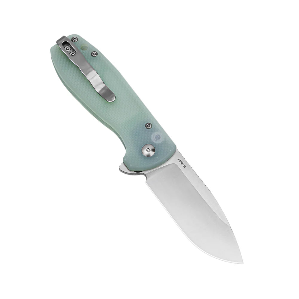 KIZER Amicus 9CR18MOV Blade G10 & Button Lock 2.9"