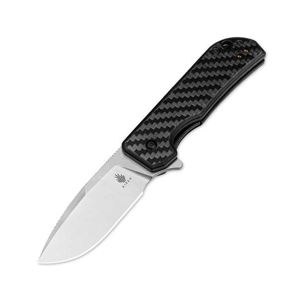 KIZER Nice Guy 154cm Blade Satin G10 Carbon Fiber/Steel Liner 2.9