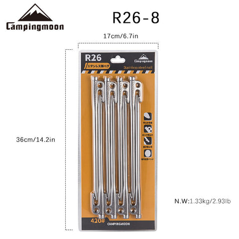 Campingmoon Stainless Steel Tent Peg