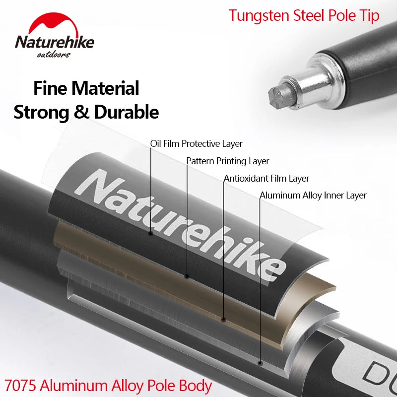 Naturehike ST03 3-Section 7075 Aluminum Alloy Trekking Pole