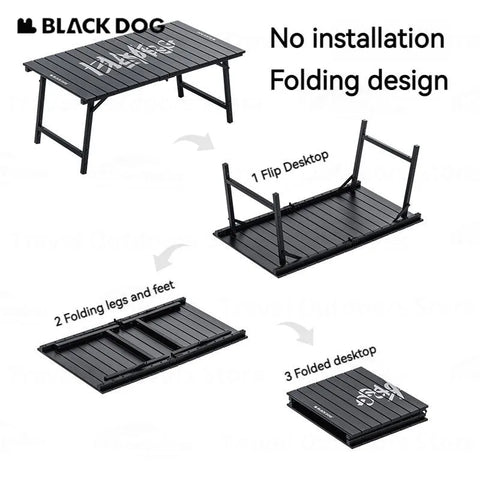 Blackdog Aluminium Alloy Easy Folding Table