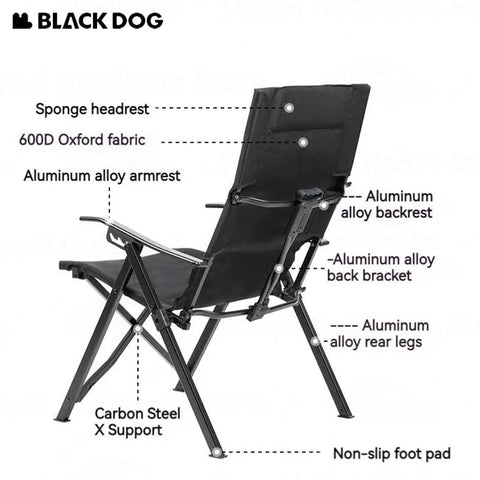 Blackdog Wang Chuan High Back Folding Recliner