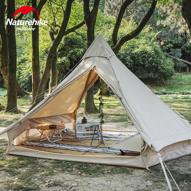 naturehike pyramid tent Naturehike Brighten 6.4 Cotton Pyramid Tent 6-8 person – GL Extra Enterprise