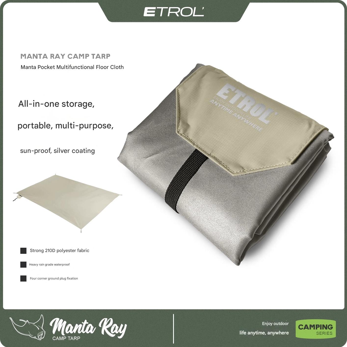 Etrol Pocket Ground Sheet 150x210cm Beige