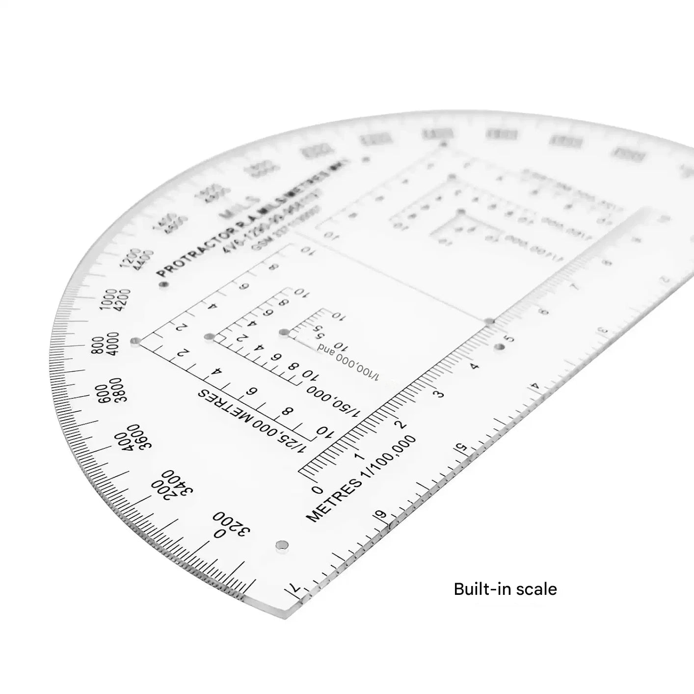 GL Extra Semi Circle 6 inch Military Protractor