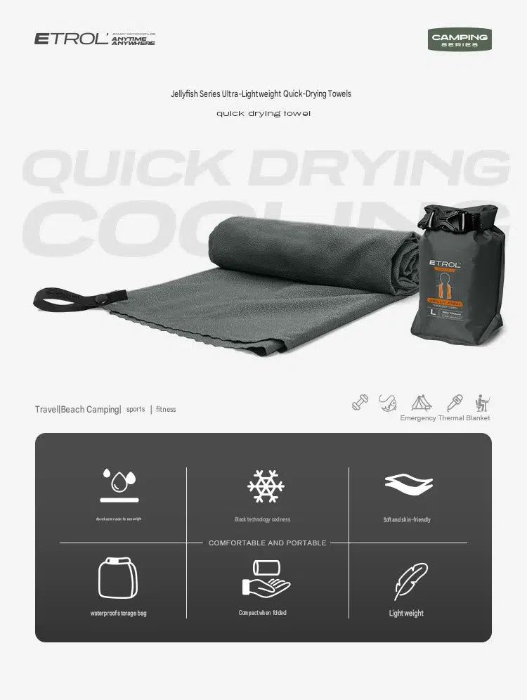 Etrol Quick Dry Towel w/ Dry Pouch