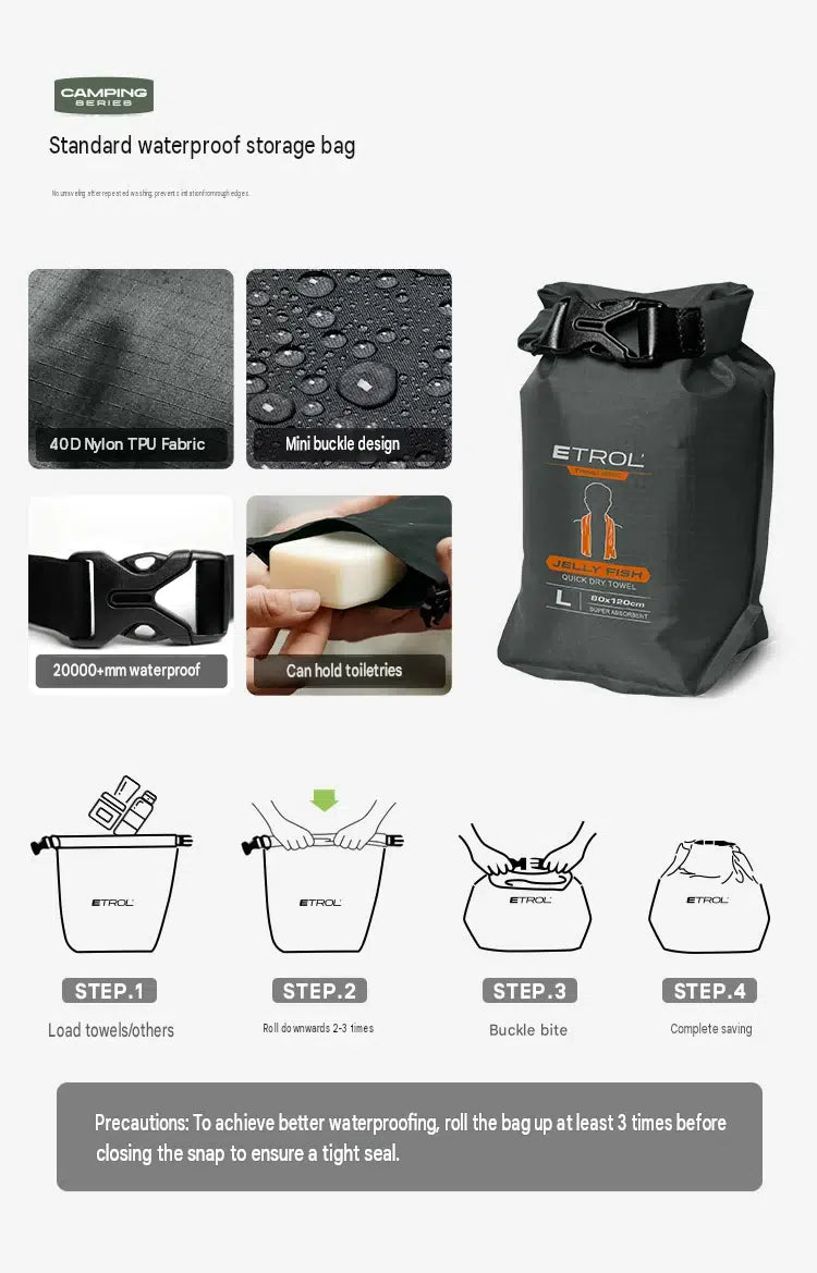 Etrol Quick Dry Towel w/ Dry Pouch