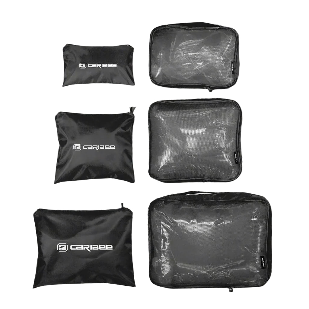 Caribee 6pc Deluxe Packing Cube & Travel Pouch set