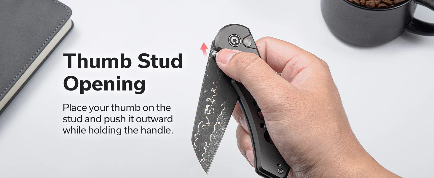 CIVIVI Pragma Prime Gray Aluminum Handle Damascus Blade 3.49"