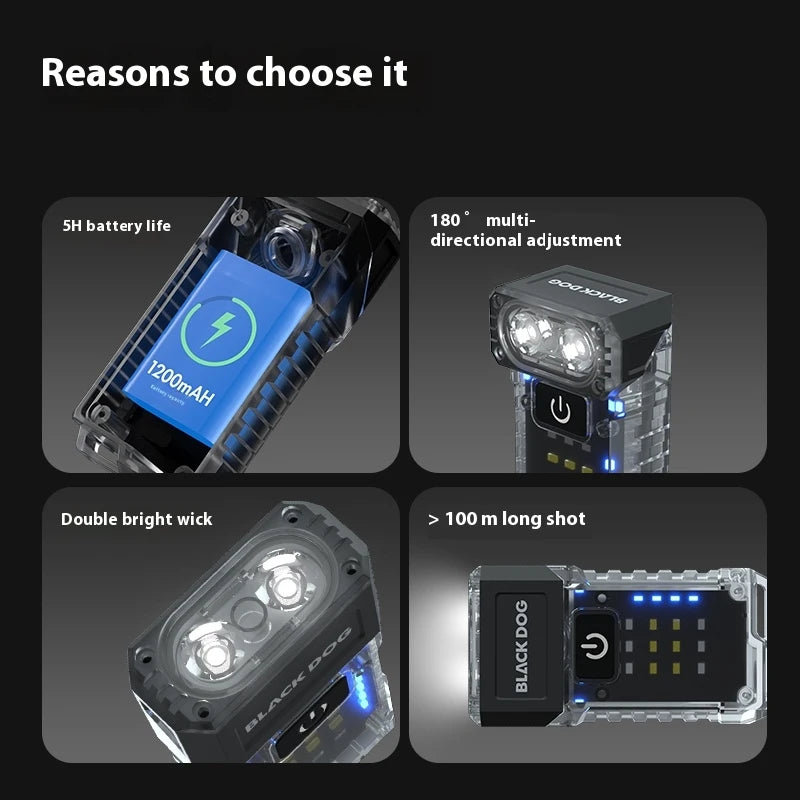 Blackdog Night Key Multifunctional Pocket Flashlight 400 Lumens