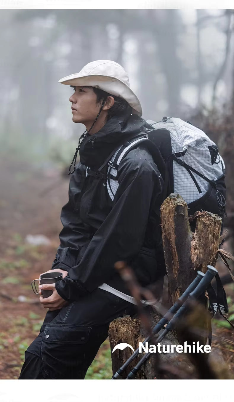 Naturehike Waterproof Wide-Brim Fisherman’s Hat – Black