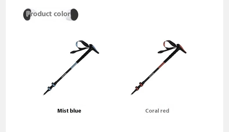 Naturehike Hoar Base Aluminum 3-Section T-Shaped Trekking Pole 64-125cm