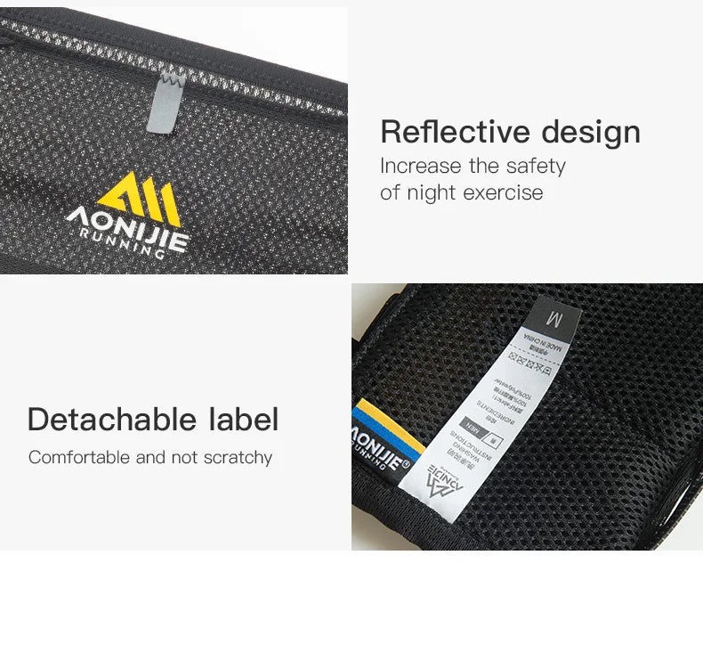 AONIJIE Zipper Design Running Waist Bag - W8122