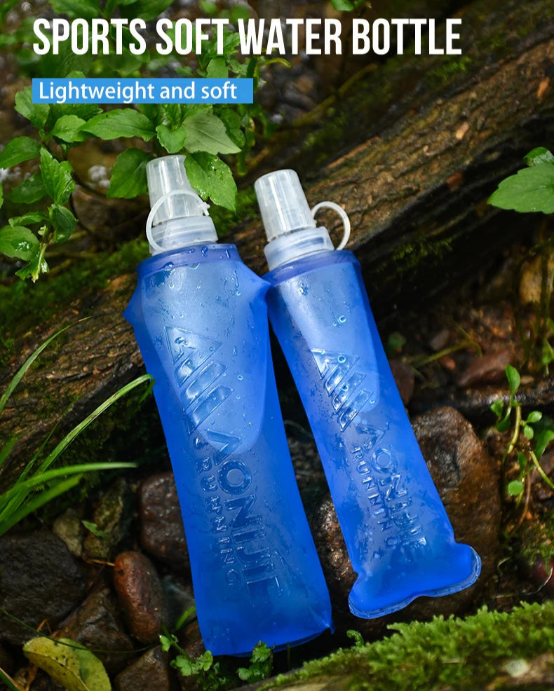 AONIJIE 250ml/500ml Foldable TPU Water Bottle, Soft Flask-SD31