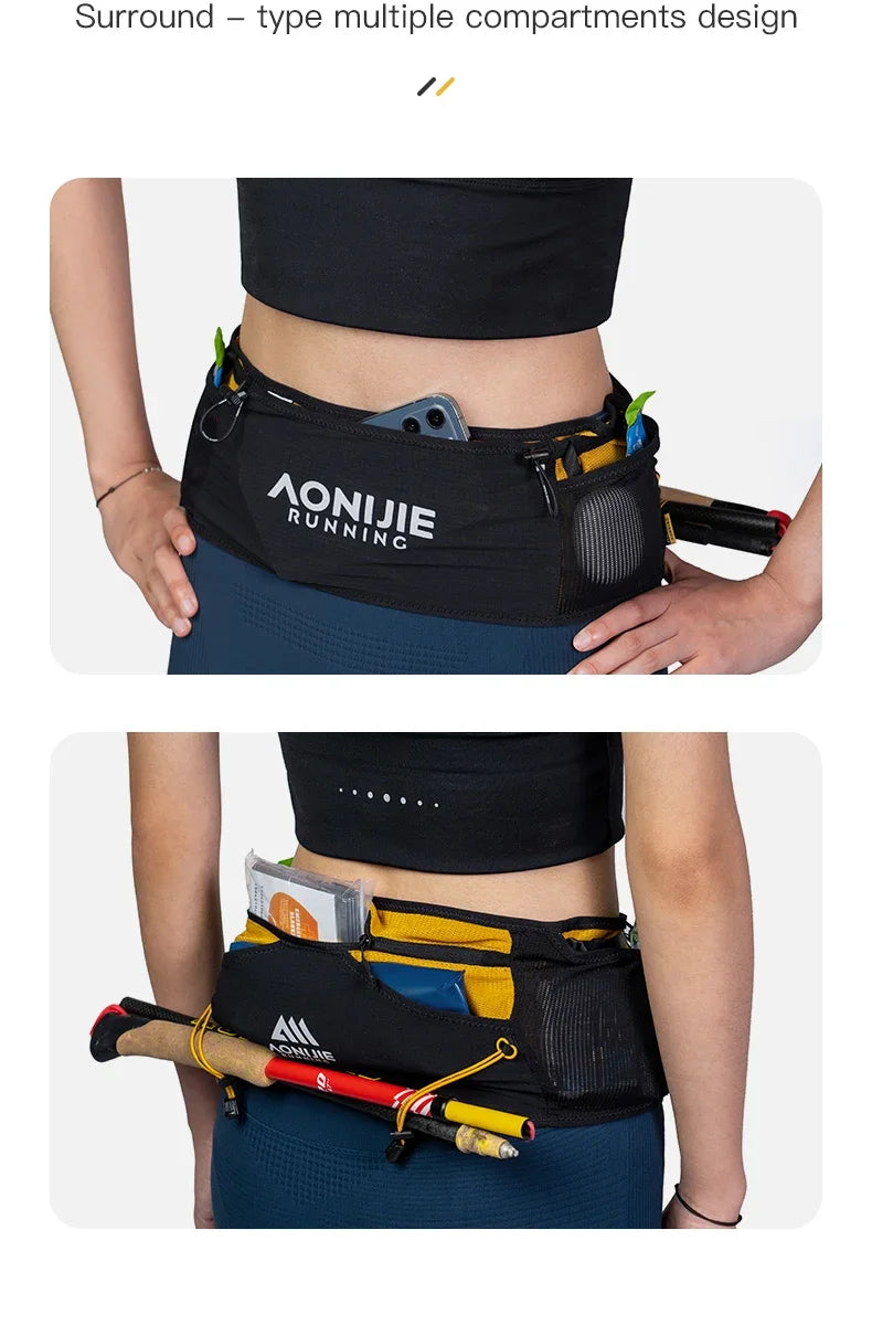 AONIJIE 360° Storage Waist Pack w/ 500ml Water Bottle -W8141