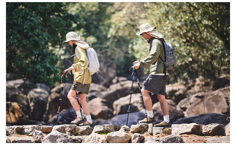 Naturehike Hoar Base Aluminum 3-Section T-Shaped Trekking Pole 64-125cm