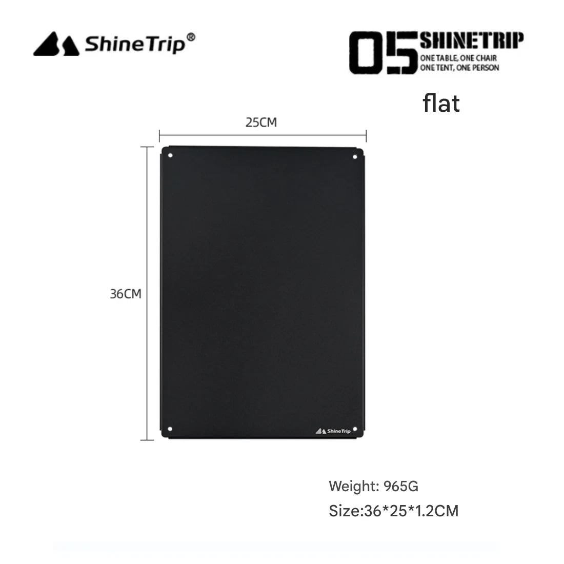 ShineTrip Black Mist IGT Camping Table IGT Plates