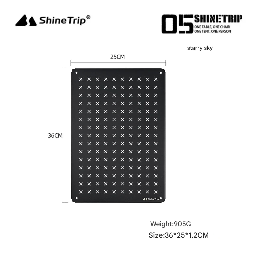 ShineTrip Black Mist IGT Camping Table IGT Plates