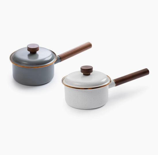 BAREBONES Enamel Saucepan