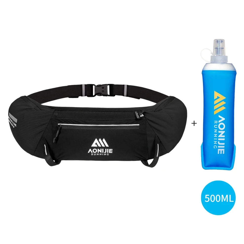 AONIJIE Running Waist Pack w/ 500ml Soft Flask-W8138