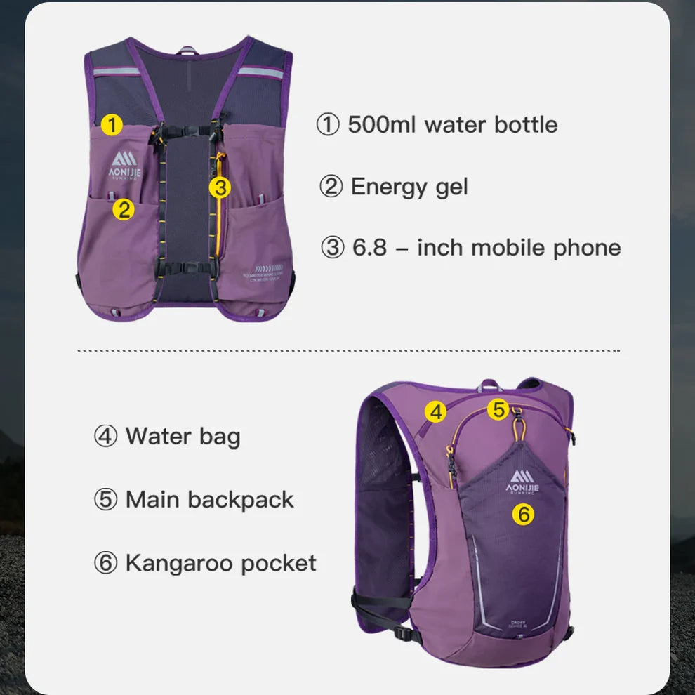 AONIJIE Cross Country Backpack 8L-C9125