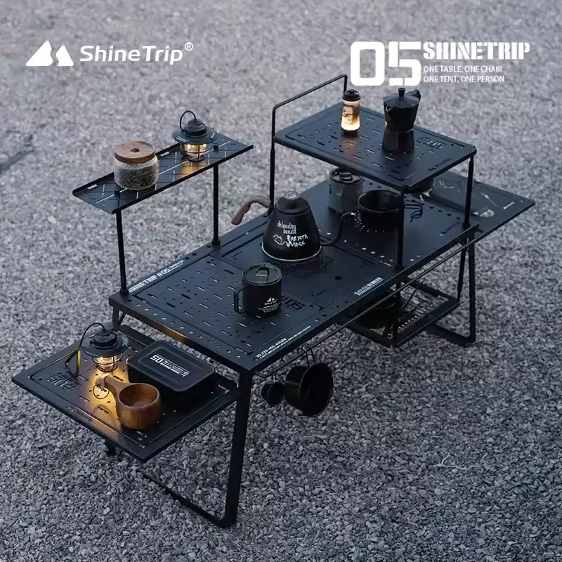 ShineTrip Black Mist IGT Camping Table and Accessories