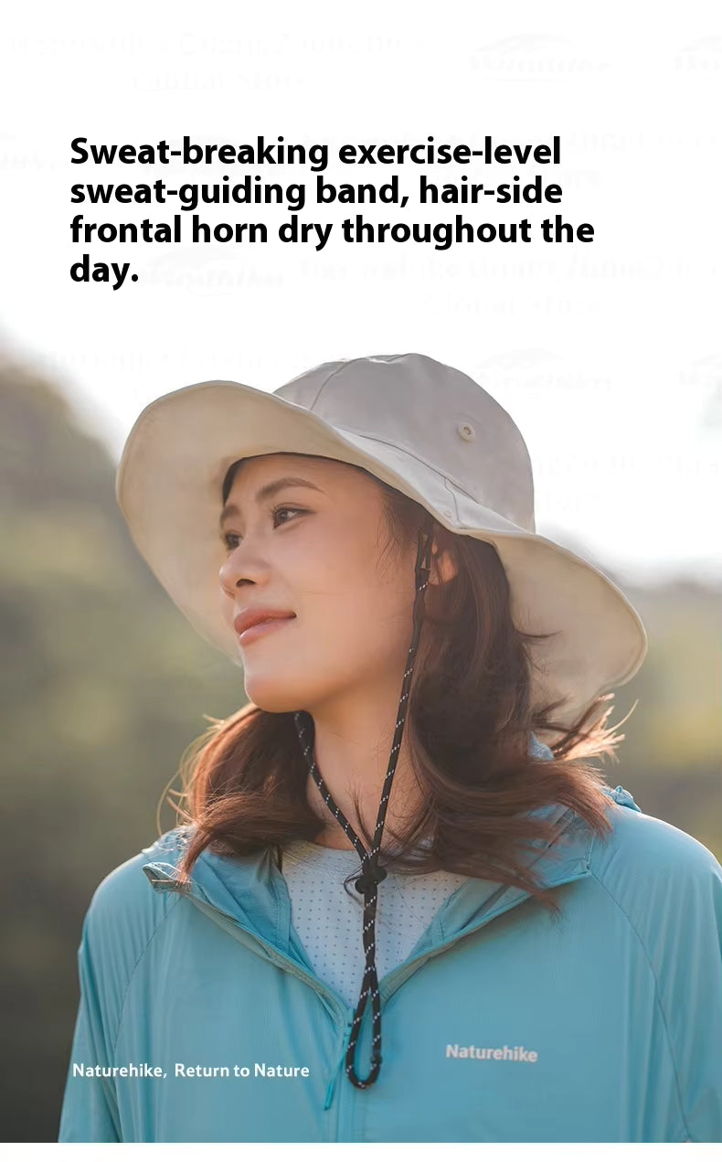 Naturehike Waterproof Wide-Brim Fisherman’s Hat – Black